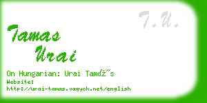 tamas urai business card